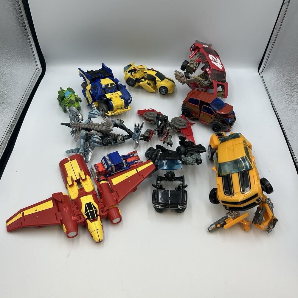 Lot Of Miscellaneous Transformers Action Figures Cars Collectable Incomplete Set